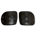 Wide leather climber pads with thick felt lining and a tunnel that keeps the shank rigid. Big support, less leg irritation. Takes two pairs of 26in straps.
